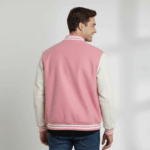 Varsity Vogue Letterman: Pink Varsity Jacket with White sleeves Varsity Vogue