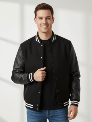 Varsity Vogue Letterman: All Black Varsity Jacket Varsity Vogue
