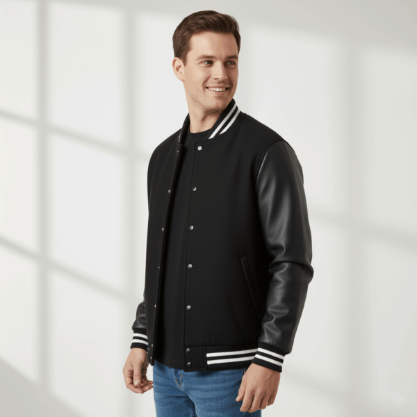 Varsity Vogue Letterman: All Black Varsity Jacket Varsity Vogue