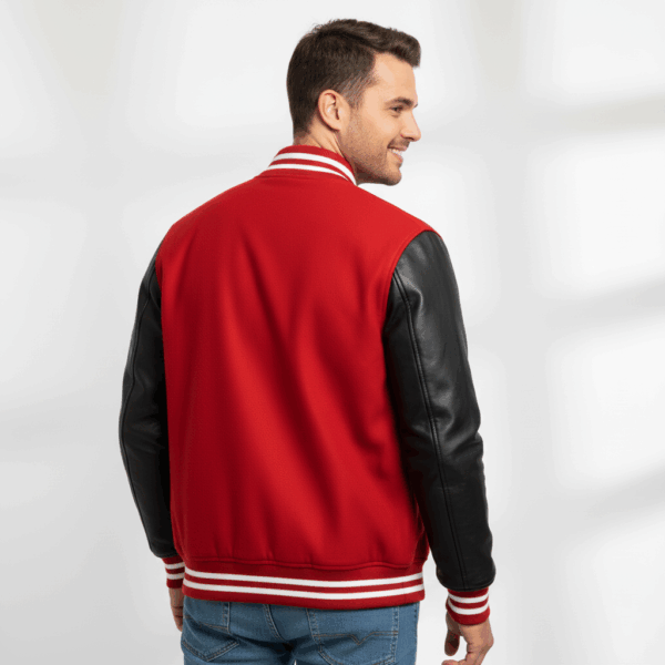 Varsity Vogue Letterman: Red Varsity Jacket with Black sleeves Varsity Vogue