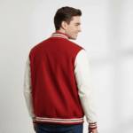 Varsity Vogue Letterman: Red Varsity Jacket with White sleeves Varsity Vogue